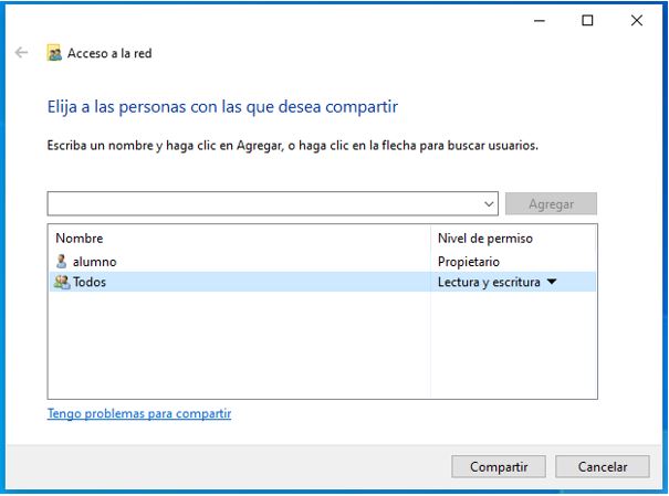 18. Compartir carpetas en red en Windows 10