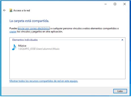 19. Compartir carpetas en red en Windows 10