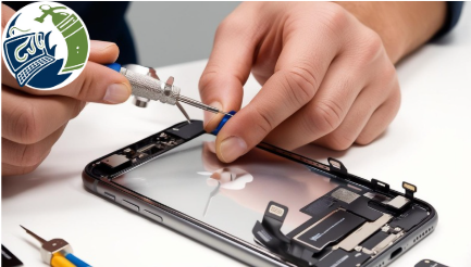 Imagen de la reparación de un iPhone