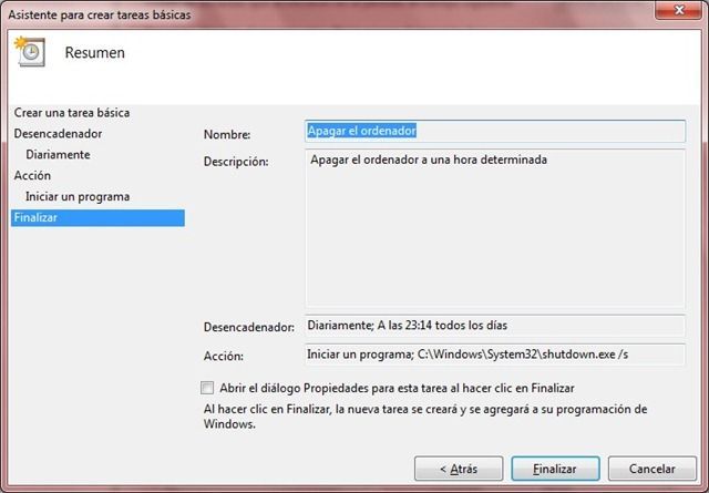 Ultima-pantalla Pasos para programar apagado automático en windows 7 - REPARACION ORDENADOR PORTATIL MADRID