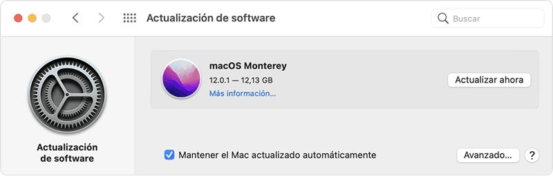 actualizacion software mac